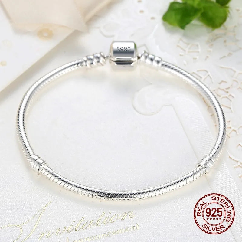 Pulseira artesanal de prata esterlina 925