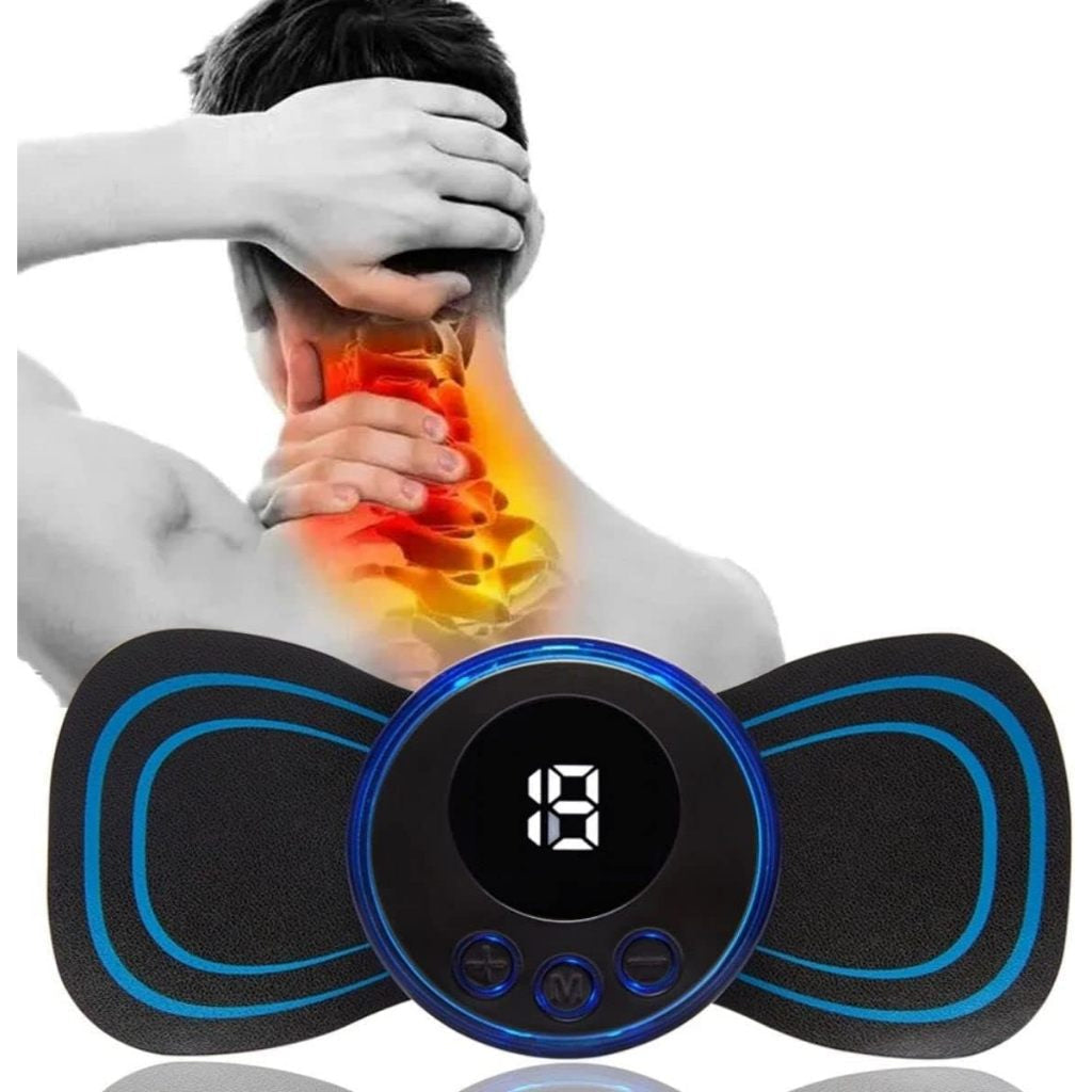 Mini Massageador Elétrico Portátil Cervical EMS